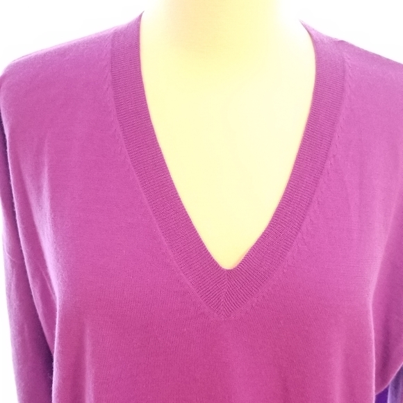 J Crew Tilly Purple Merino Wool Sweater Size M - Picture 3 of 7